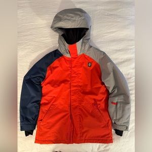 Boys Orange Dub Ski Jacket - Orange, Size 12. Pre-Owned